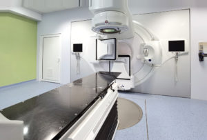 Medical advanced linear accelerator in oncological cancer therapy in a modern hospital.