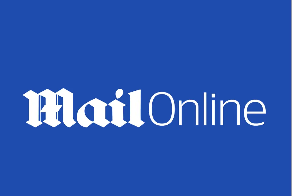 The MailOnline logo with Mail in a white gothic font and Online in a modern white font, displayed on a blue background, highlights health topics like causes of Dupuytrens disease and related conditions.